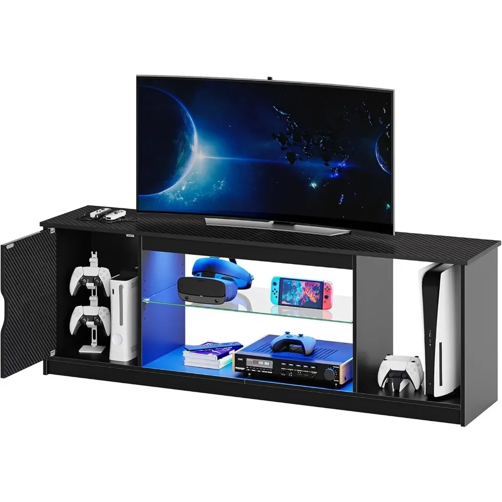 Gaming Console With - Bestier Led Entertainment Center for PS5,