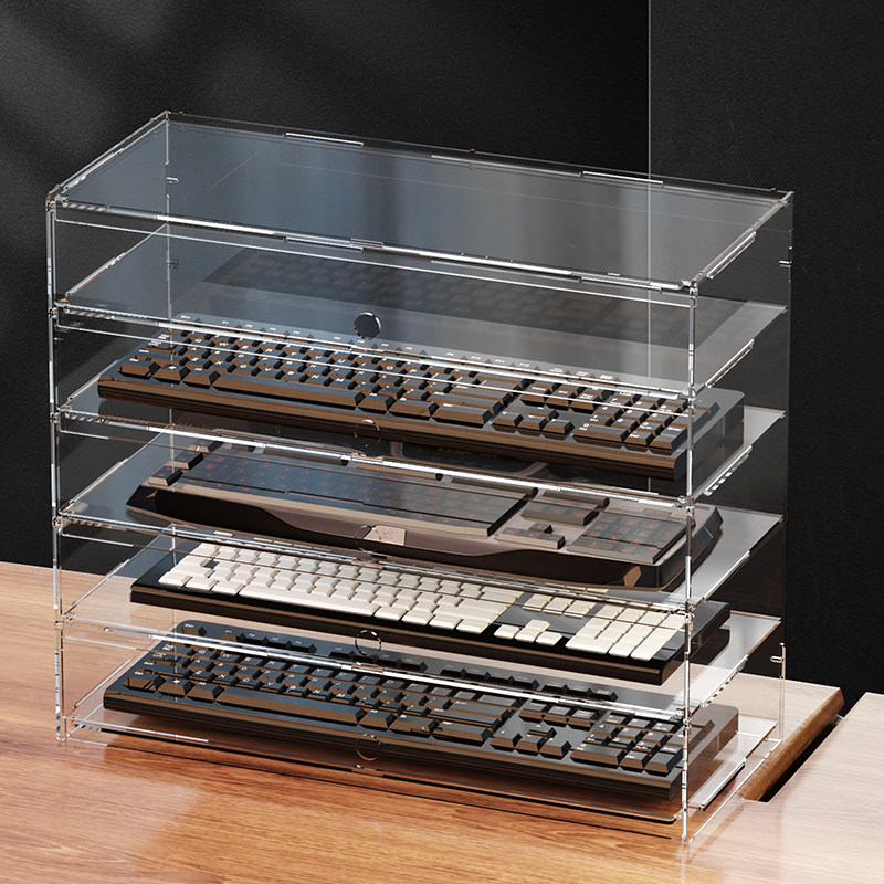 Gaming Console With Keyboard - Premium Clear Acrylic Dustproof Display Case