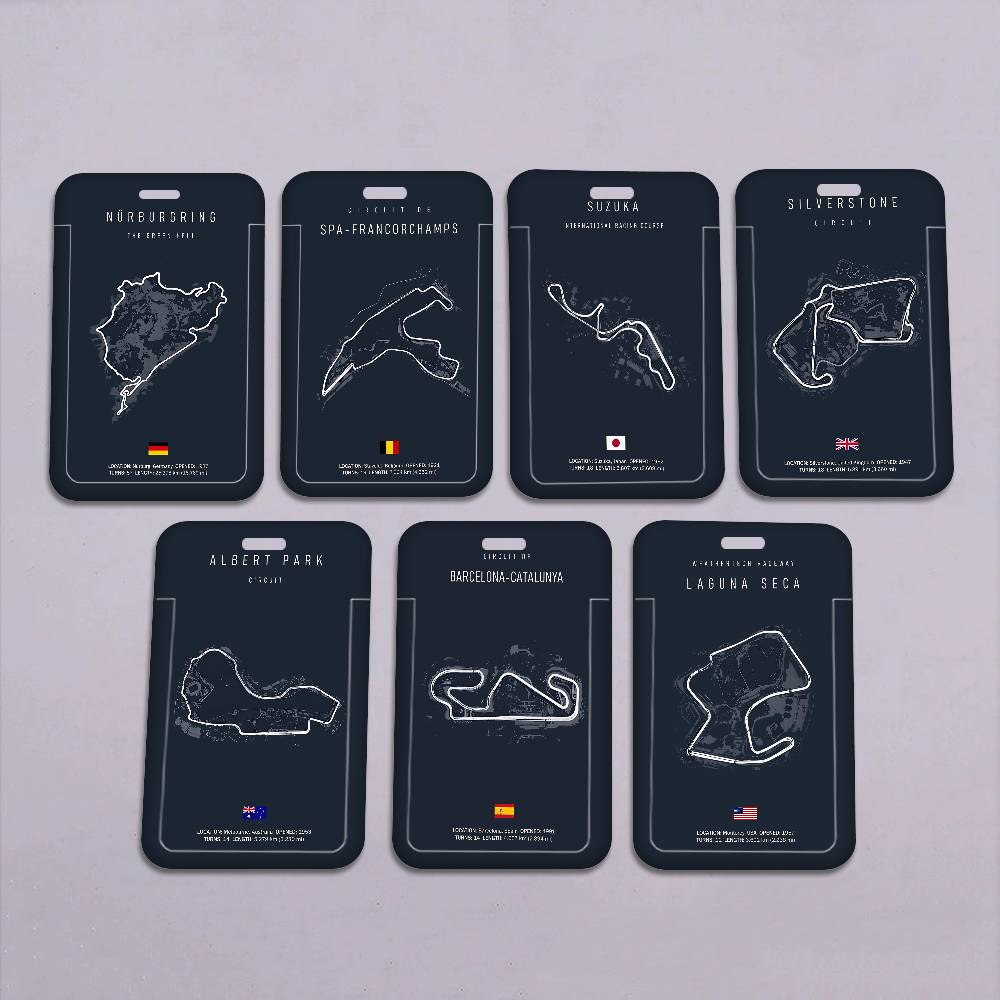 Gaming Card Holder - F1 Imola Monaco Track Circuit Unisex
