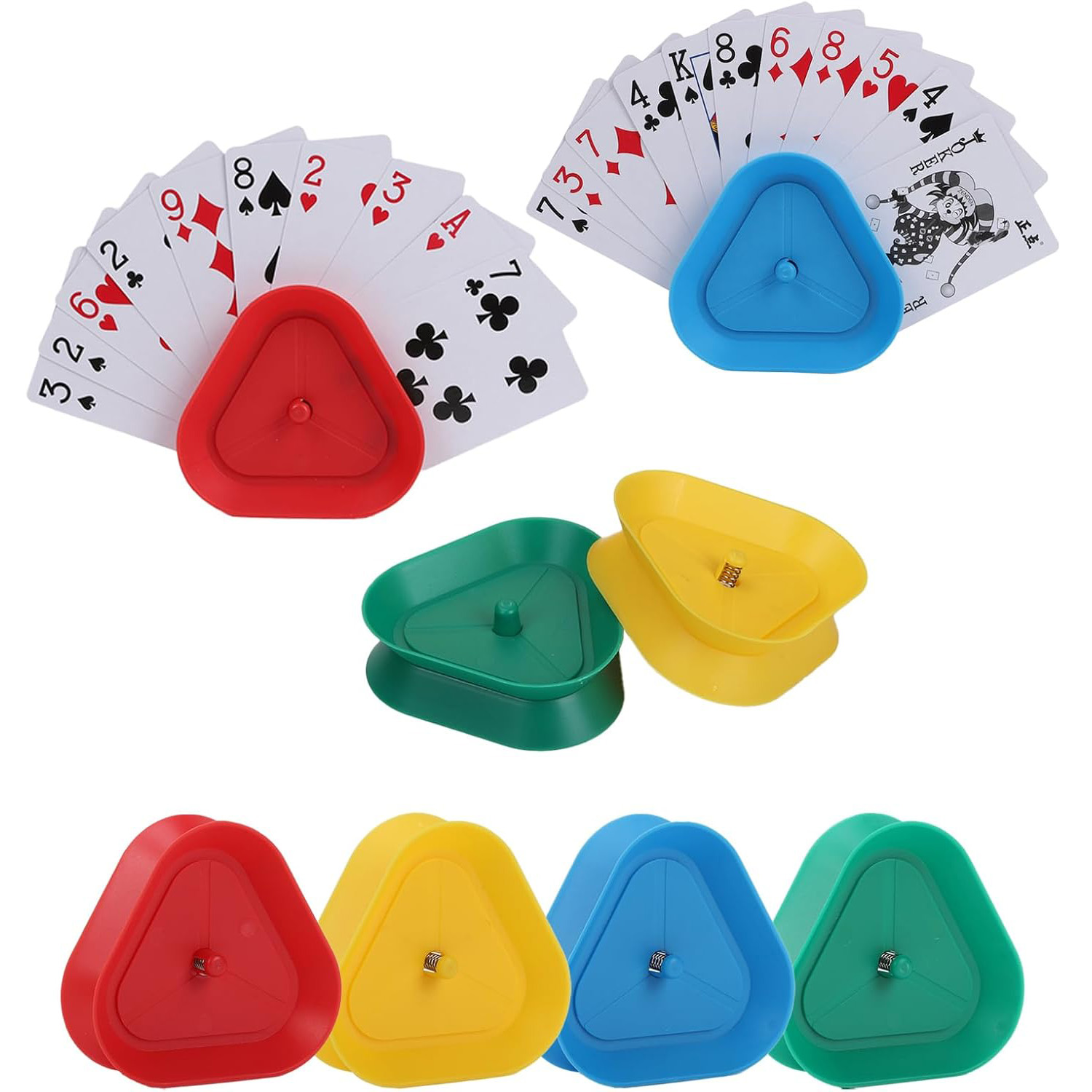 4pcs/set Triangle Shaped Playi - Gaming Card Holder review and price