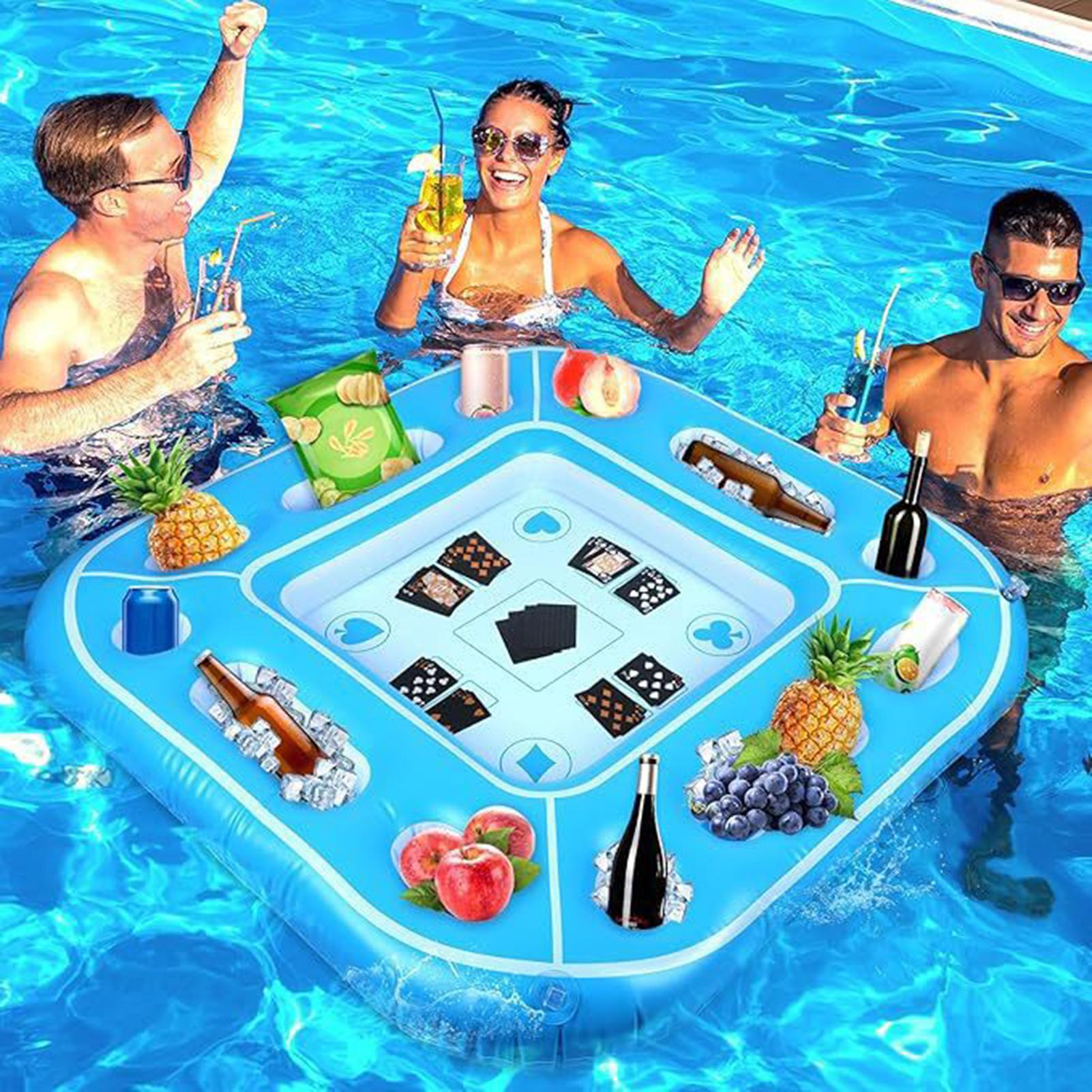 Inflatable Pool Floating Table - Gaming Card Holder review and price