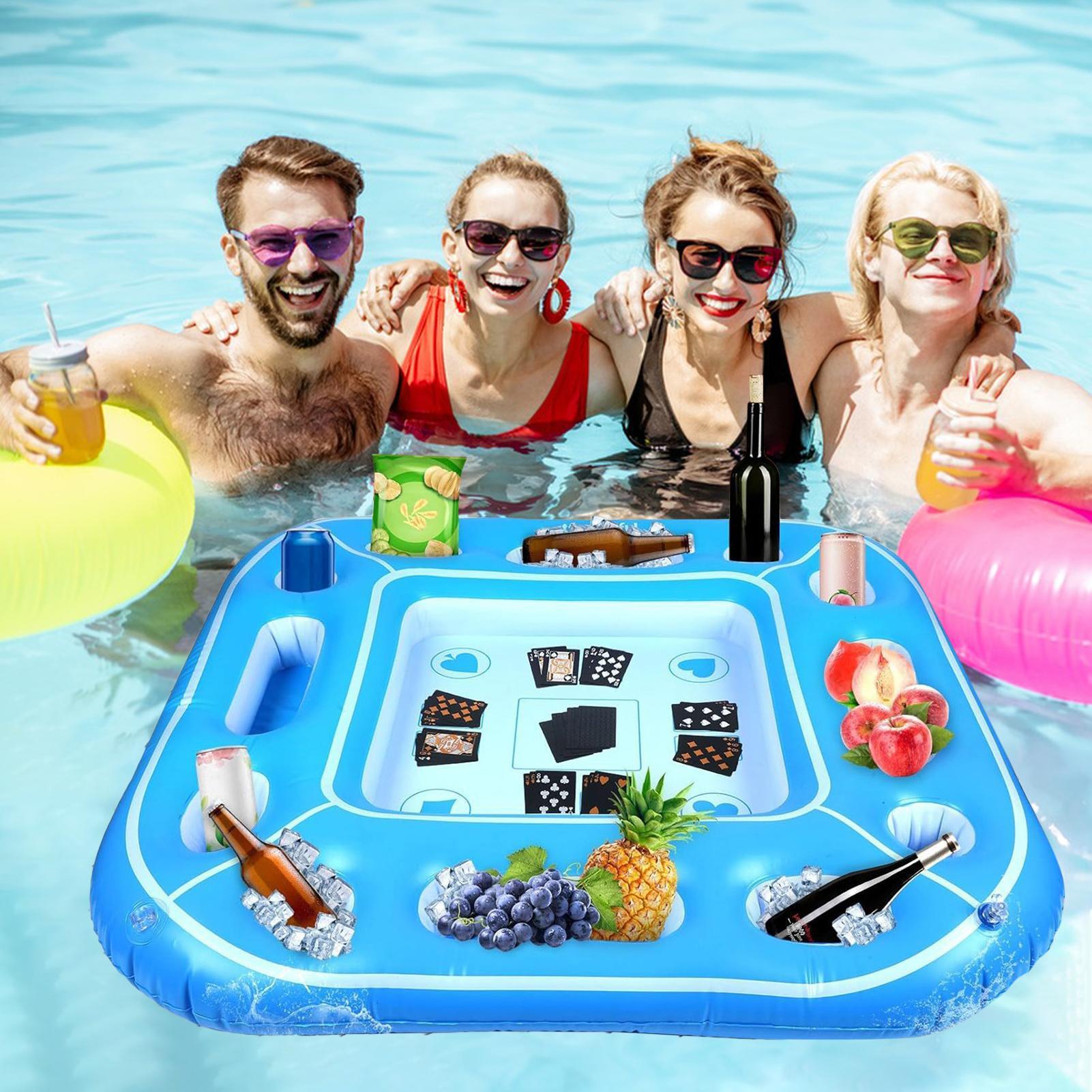 Inflatable Pool Floating Table - Gaming Card Holder review and price