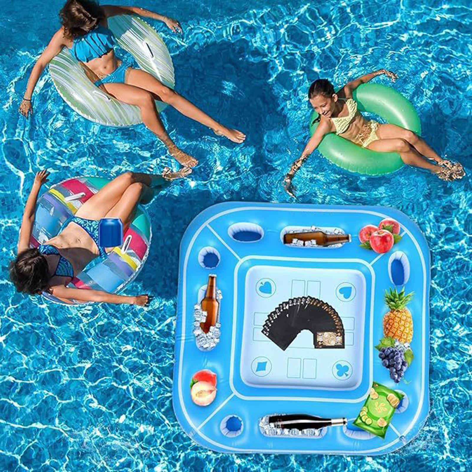 Inflatable Pool Floating Table - Gaming Card Holder review and price