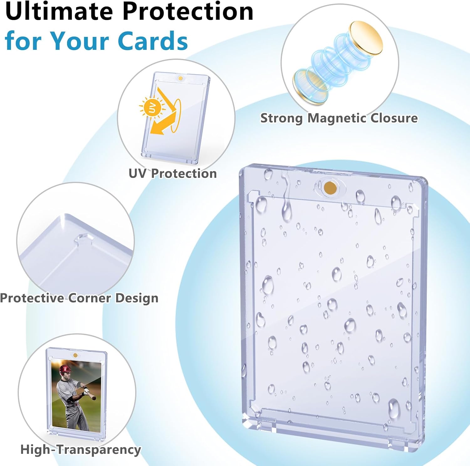1-10PCS Clear Card Holder Magn - Gaming Card Holder review and price