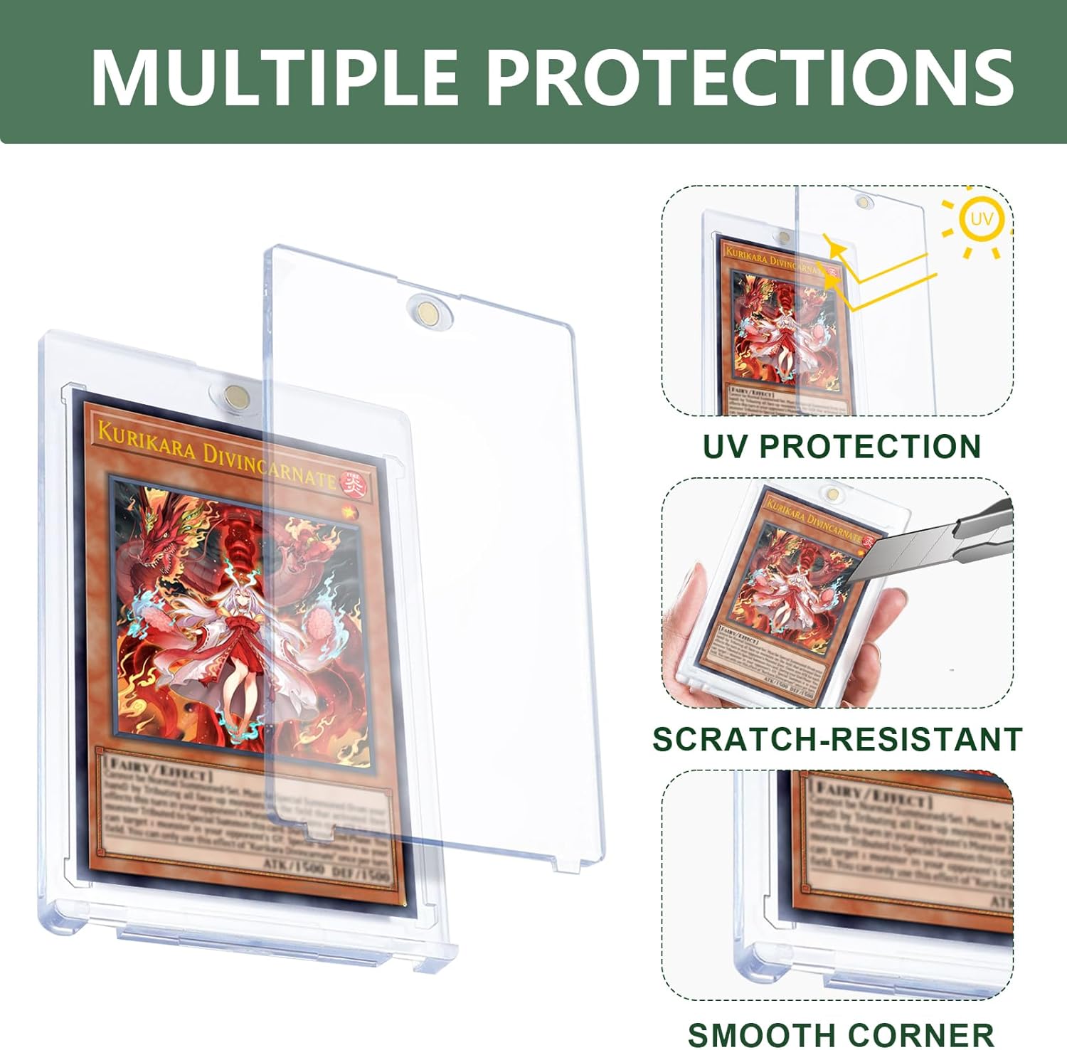 1-10PCS Clear Card Holder Magn - Gaming Card Holder review and price