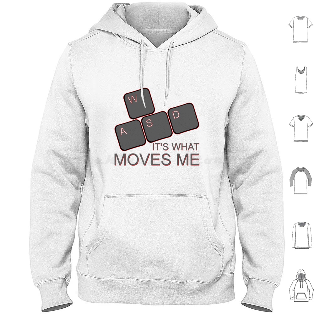 Wasd Moves Me Hoodies Long Sle - Gaming Console With Keyboard review and price