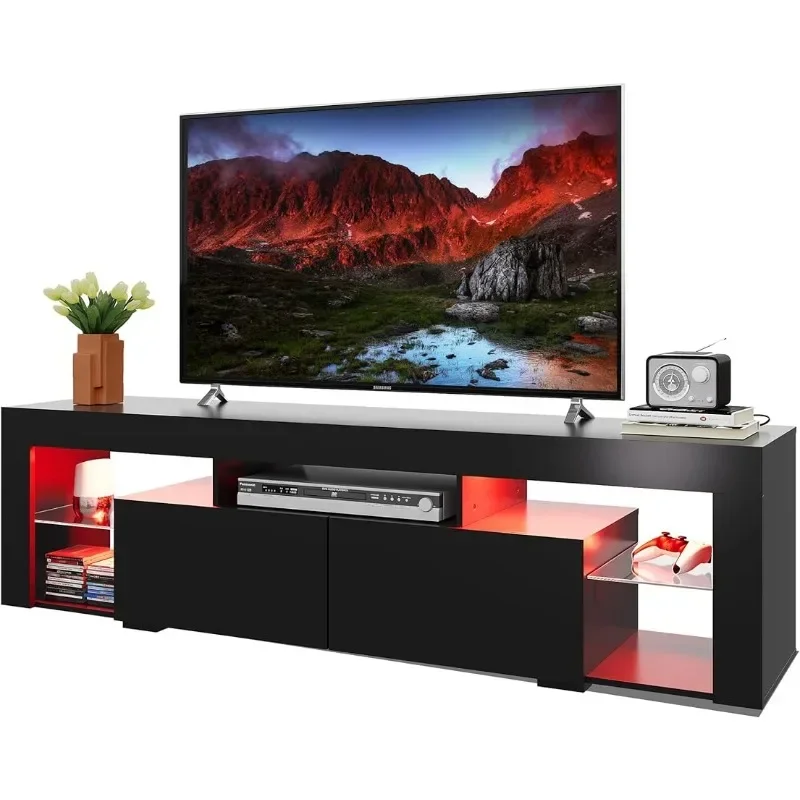 Wood TV Console With 2 Storage - Gaming Console Room review and price
